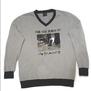 Korean sweatshirt for men grey size L